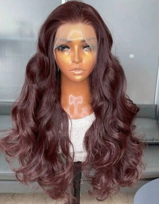 22" Glueless Body Wave Glueless Kanekalon Wig (human blend)