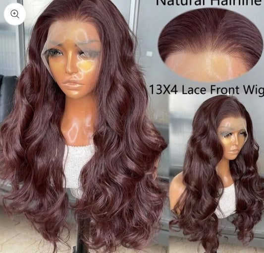 22" Glueless Body Wave Glueless Kanekalon Wig (human blend)